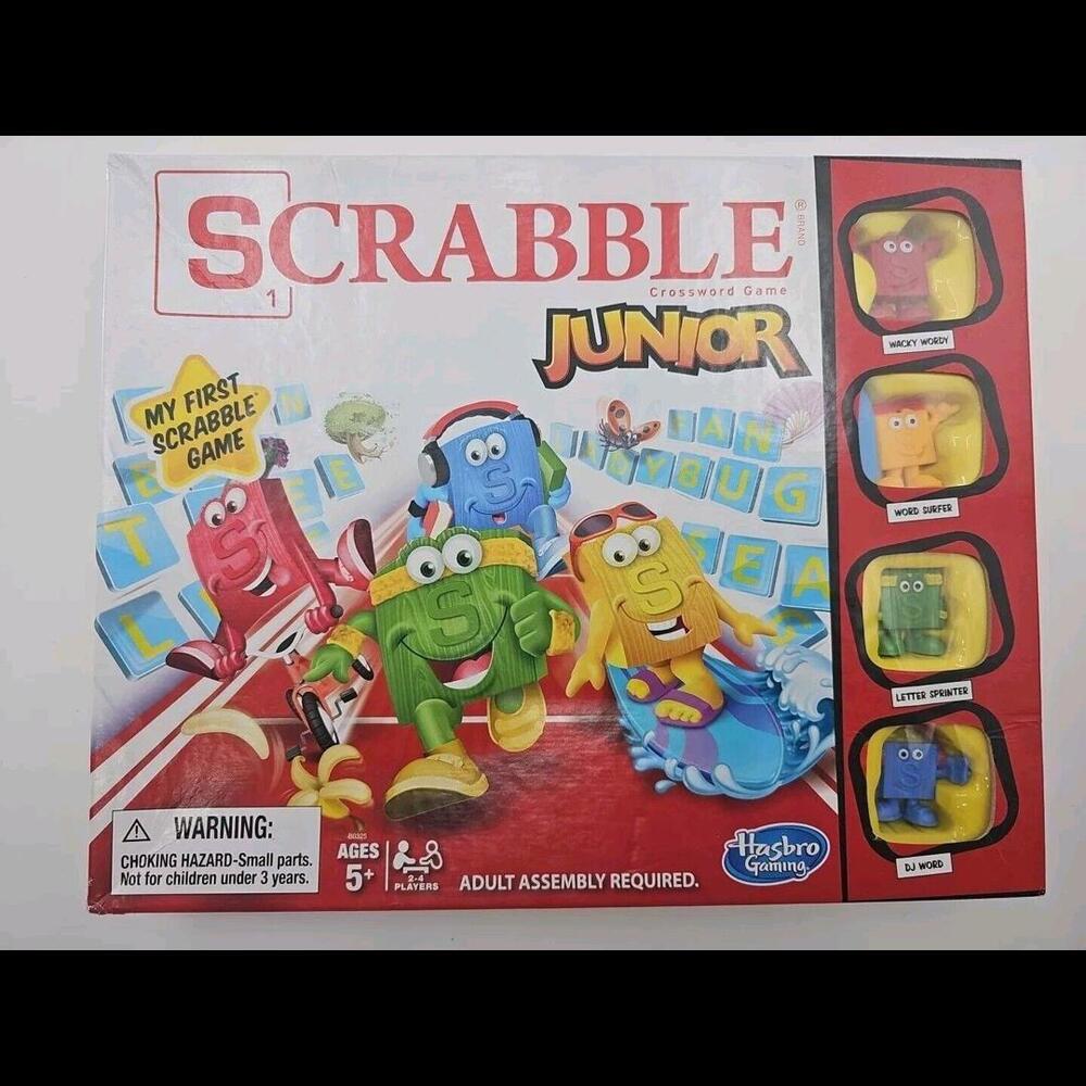 2016 Hasbro Gaming ~ SCRABBLE JUNIOR ~ Table Top Board Game ~ COMPLETE